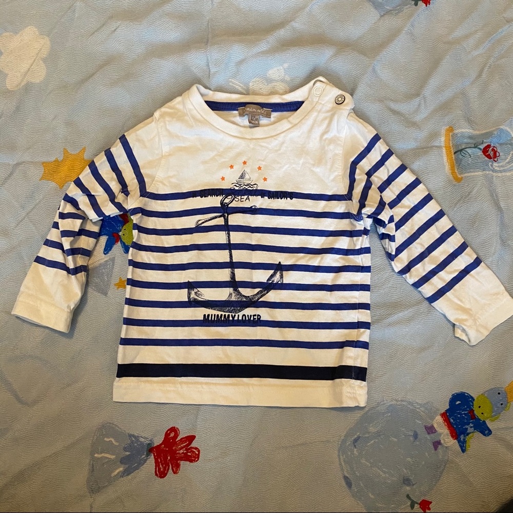 Super cute sailor striped t-shirt by Grain de Blé